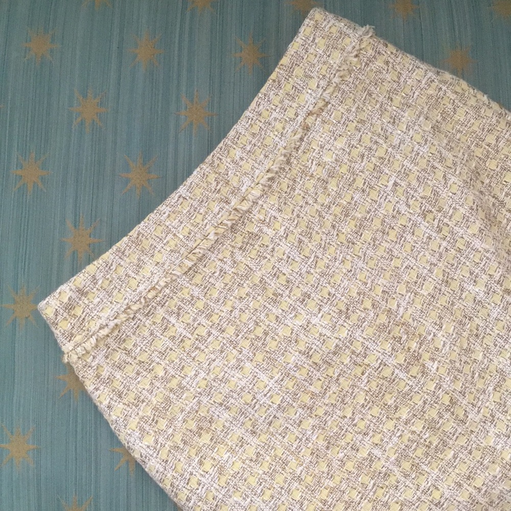 Ann Taylor Tweed Yellow Skirt NWT